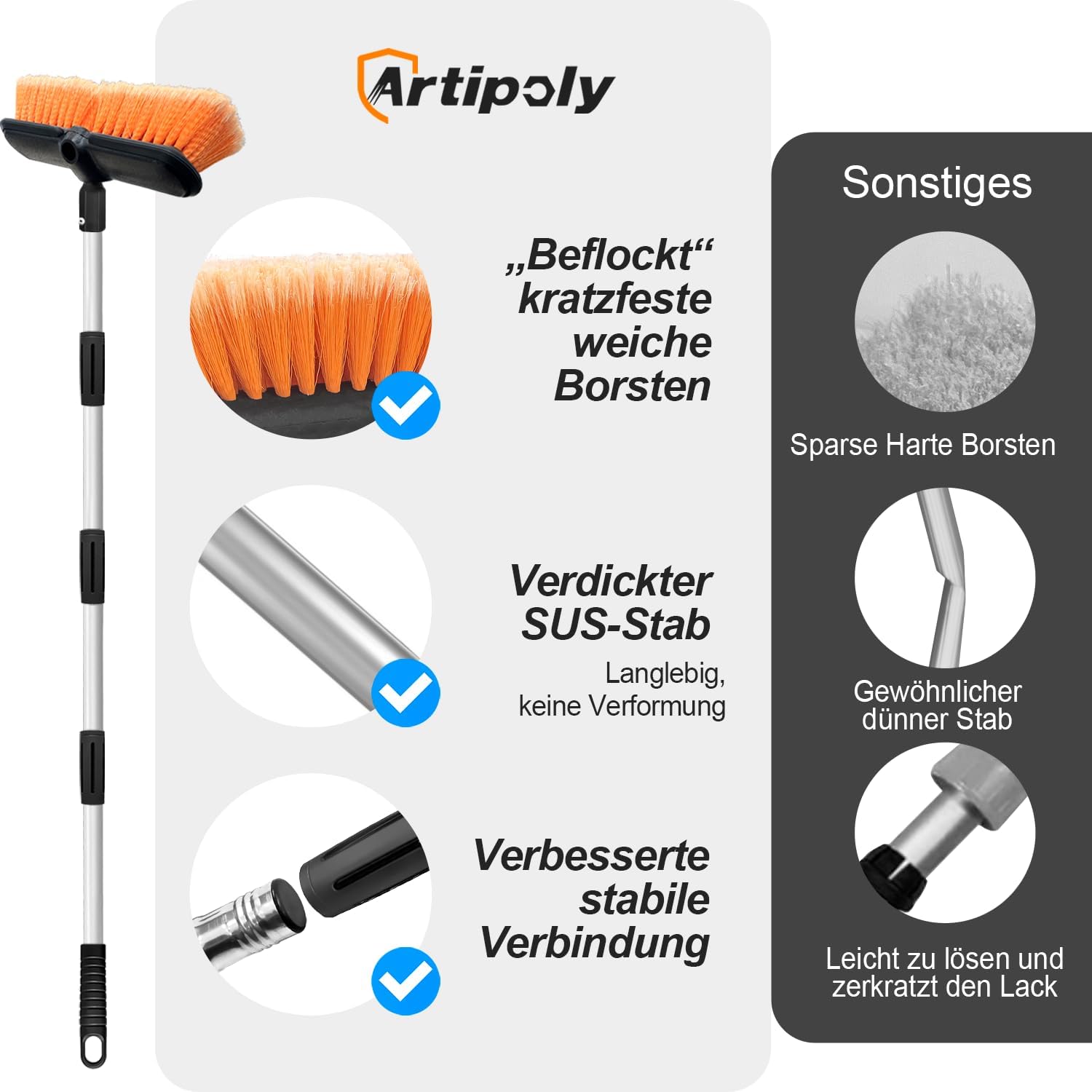 Thumbnail 4 de Autowaschbürste weiche Borsten 25 cm