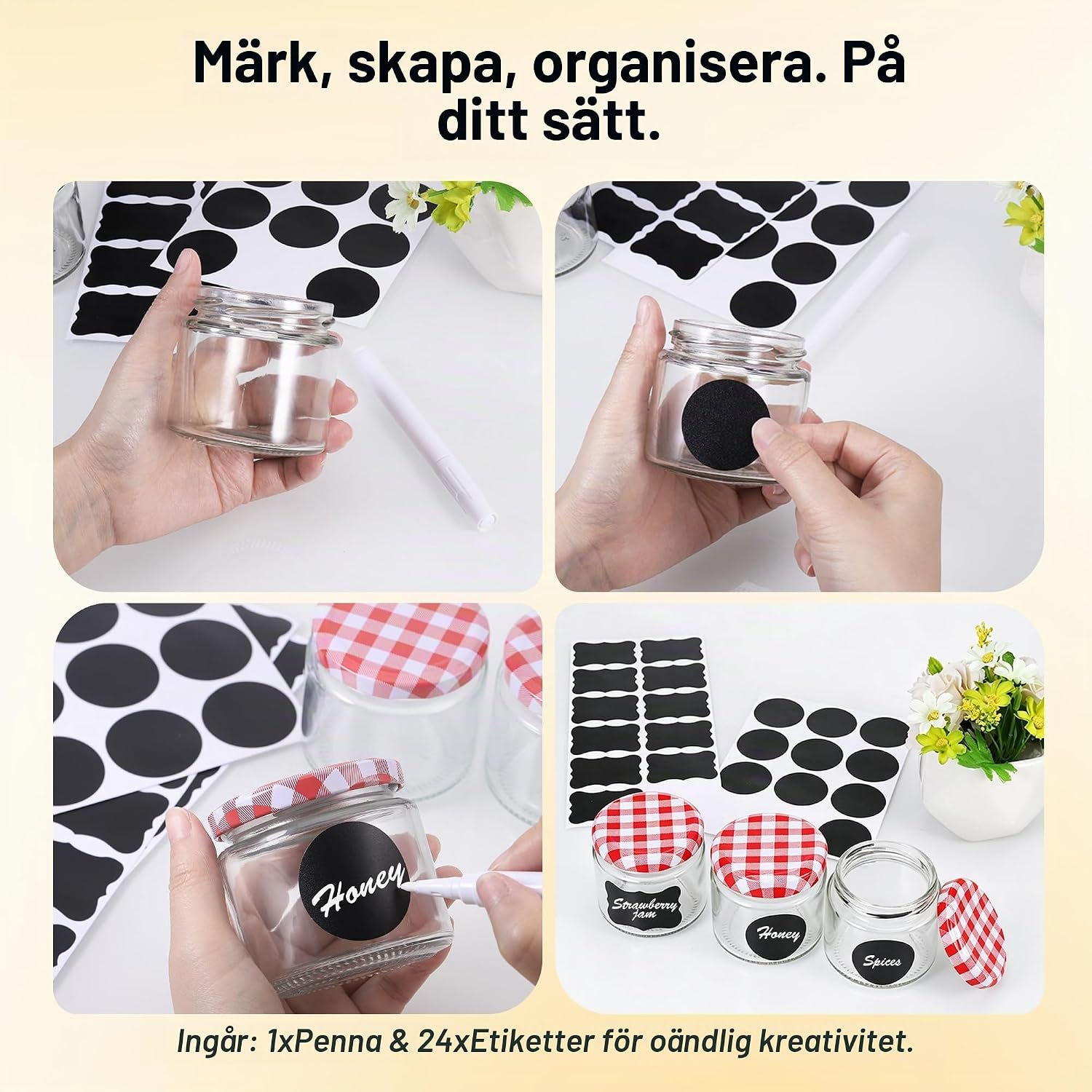 Detalle 2 de Hejo syltburkar, 12-pack à 150 ml med skruvlock i glas