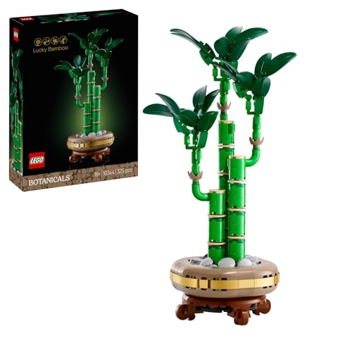 LEGO Botanicals Lucky Bamboo – plante artificielle à monter avec pot et socle bois – 10344