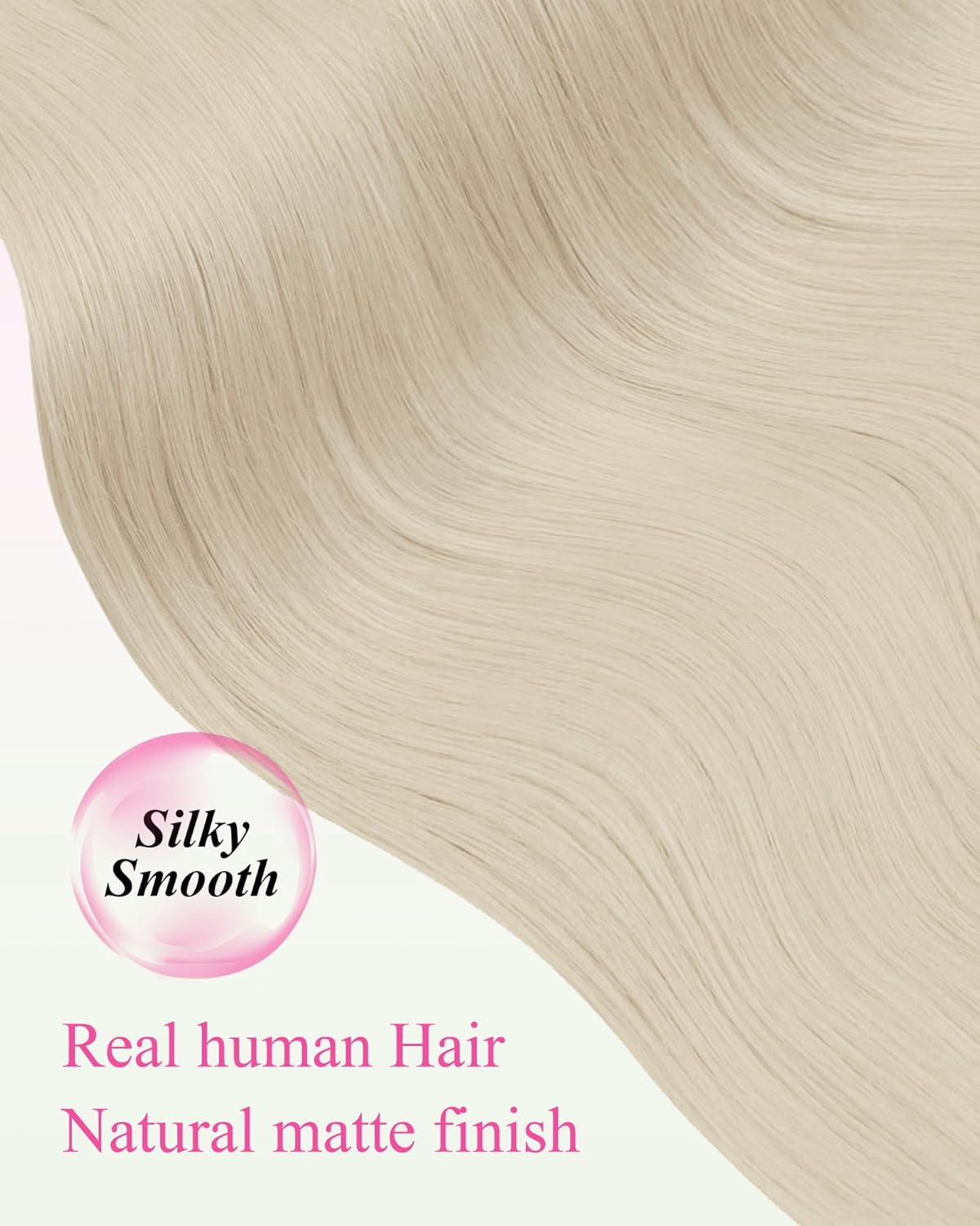 Thumbnail 3 de YoungSee Tape Extensions Echthaar „Invisible Tape“ 50 cm – Platinblond, blondes Echthaar (50 g) #60A