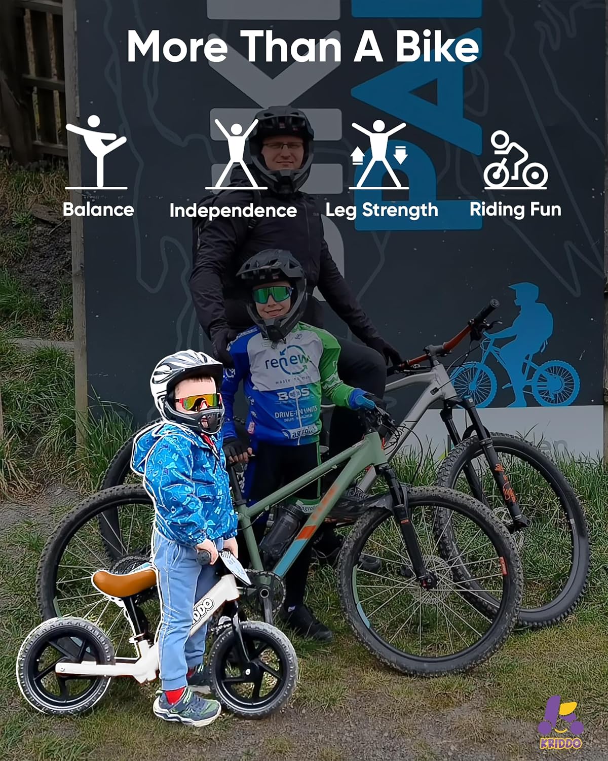 Thumbnail 1 de KRIDDO Toddler Balance Bike 12" for Ages 2–5 🚲