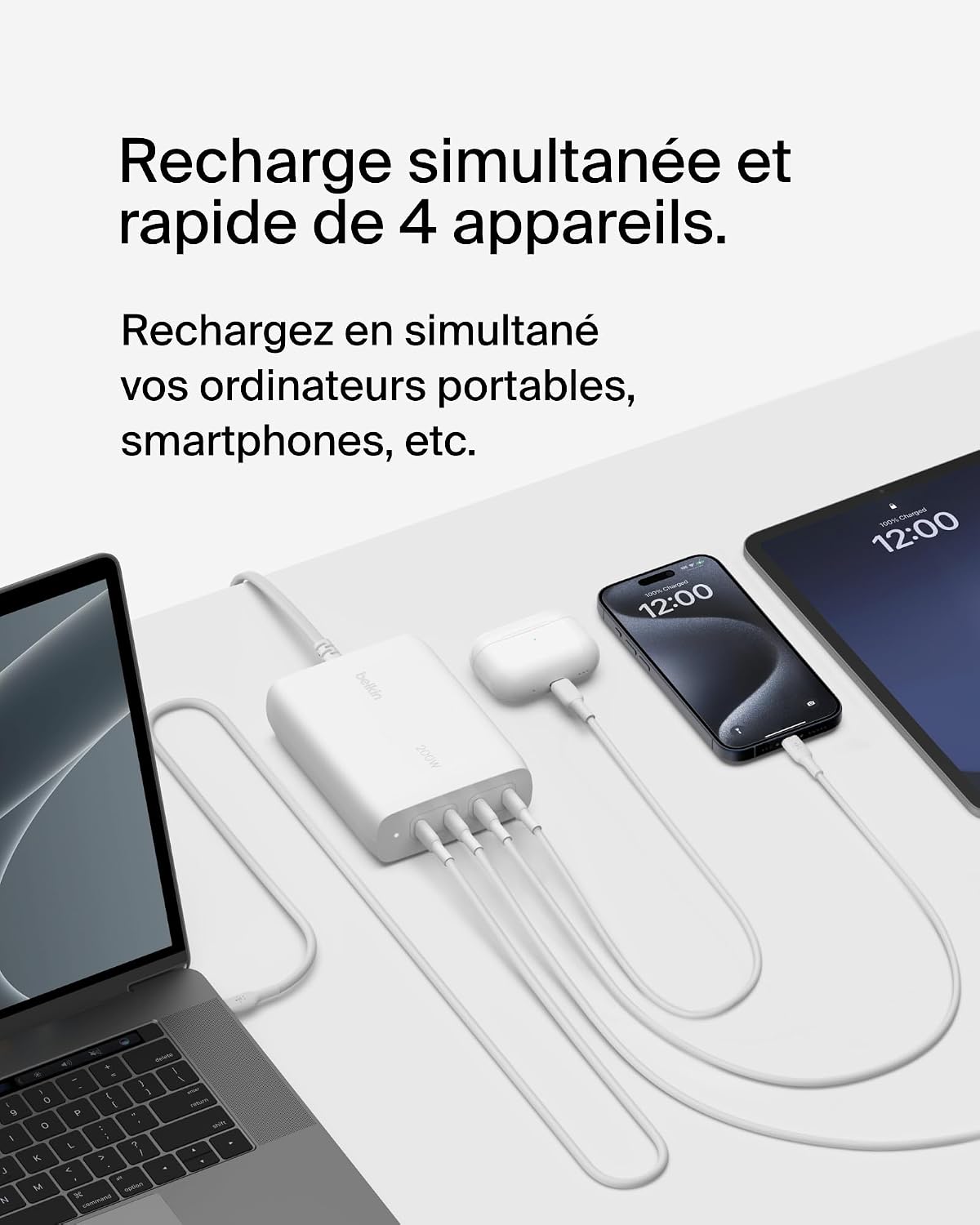 Detalle 2 de Belkin BoostCharge Pro chargeur GaN 200 W