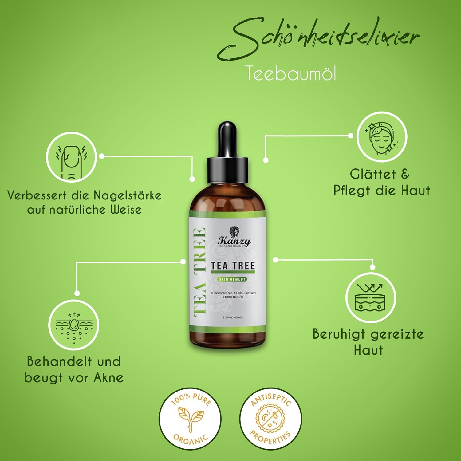 Thumbnail 4 de Kanzy Teebaumöl Naturrein 60ml Pipette