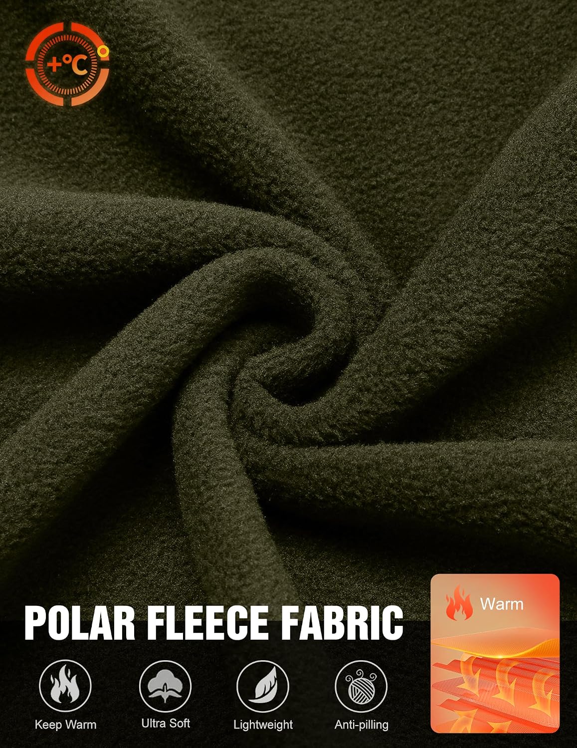 Detalle de COOFANDY Men's Polar Fleece Jacket