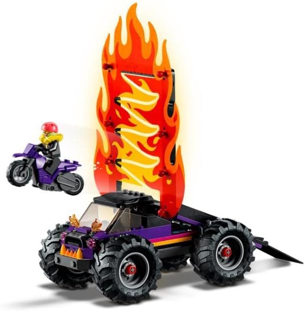 Thumbnail 3 de LEGO City Stuntz 60339 Stuntshow mit Doppellooping-Set (inkl. Rampe, Monstertruck, 2 Motorräder & 7 Minifiguren)