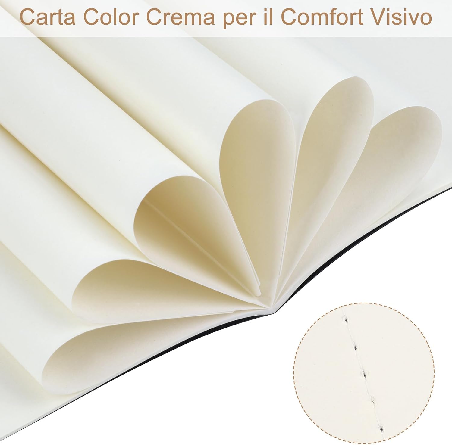 Detalle de ZCZN-Quaderno Appunti A5 – Confezione da 5 Quaderni, 30 Fogli/60 Pagine, Angoli Arrotondati, Rilegatura a filo, Nero