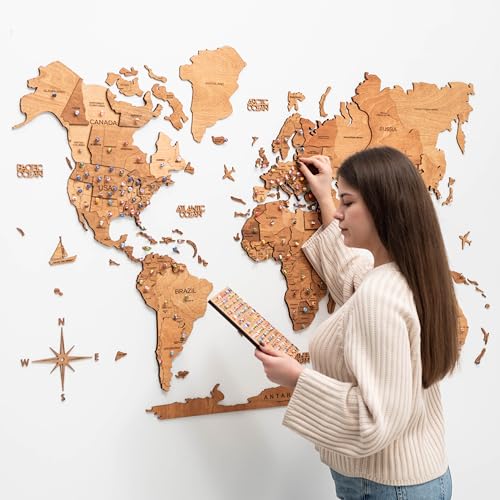 Enjoy The Wood Mapa Mundial 3D M oak 📷