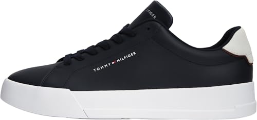 Detalle de Tommy Hilfiger Baskets Detail Essential en Cuir – Bleu Desert Sky, 40