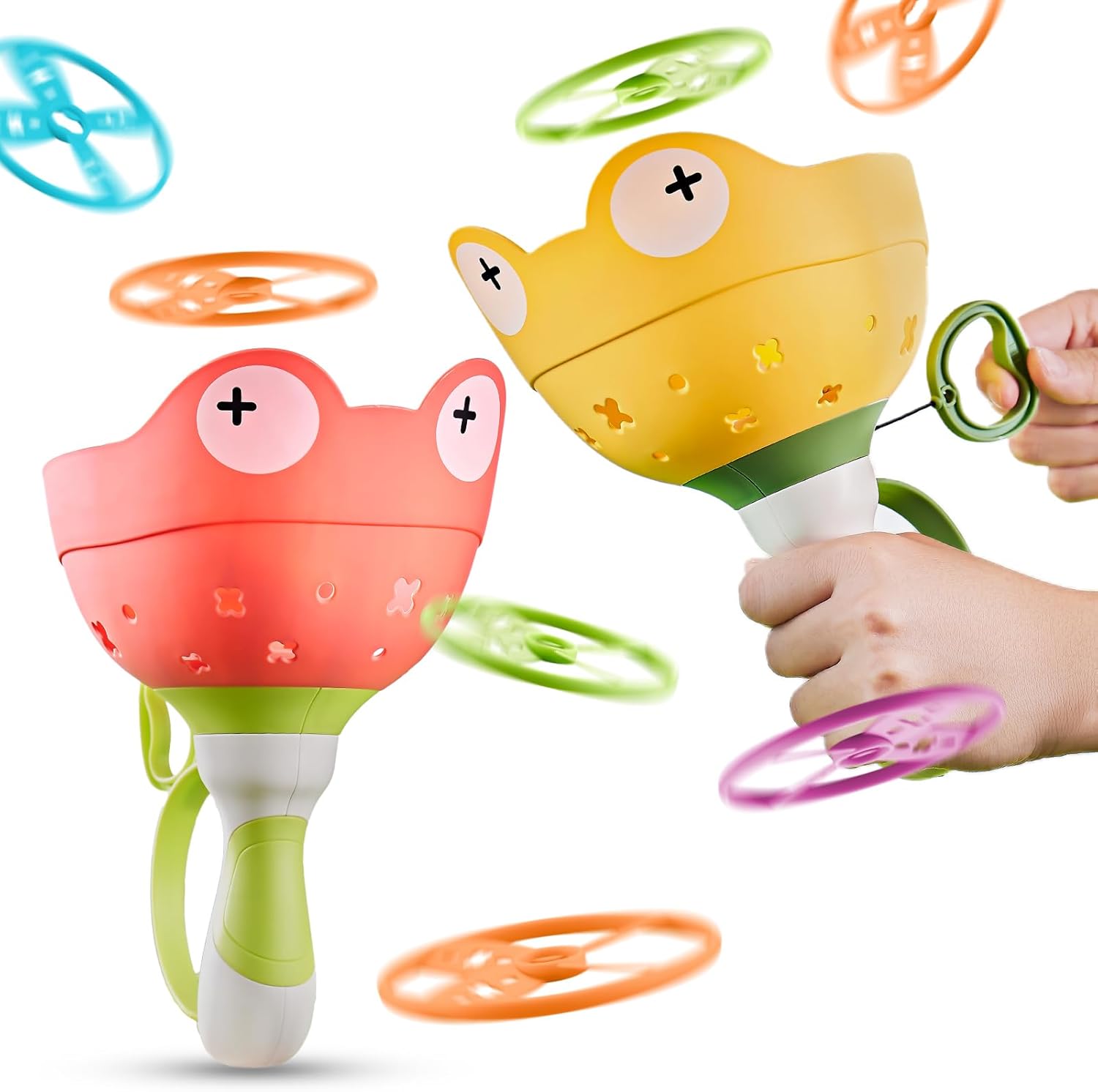 Thumbnail 6 de Outdoor Spielzeug für Kinder ab 4–8 Jahre: Fliegende Untertassen Launcher mit 3 Packs & 32 Scheiben