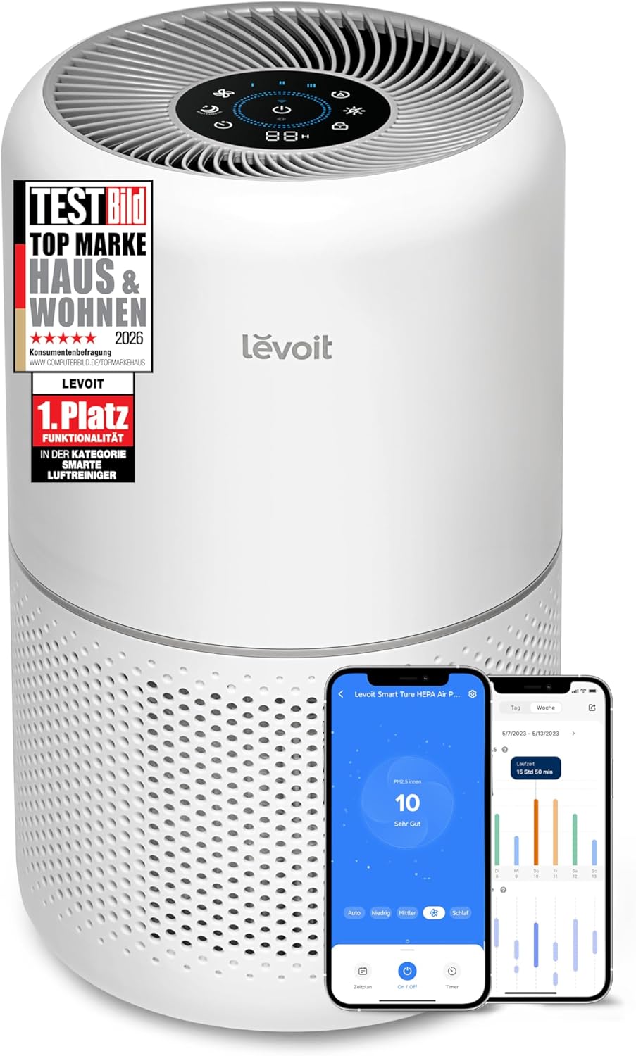 Detalle de LEVOIT Core 300S Luftreiniger 240 m³/h 🌬
