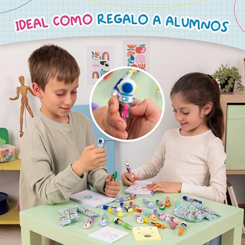 Detalle 2 de BONNYCO Bolígrafos Multicolor Pack de 30 | Regalos de cumpleaños y material para clase