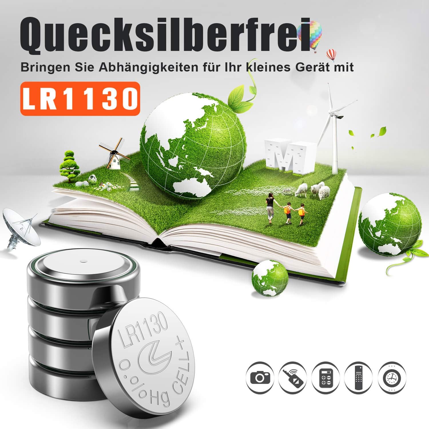 Thumbnail 1 de GutAlkaLi AG10 LR1130 Knopfzellen 40er