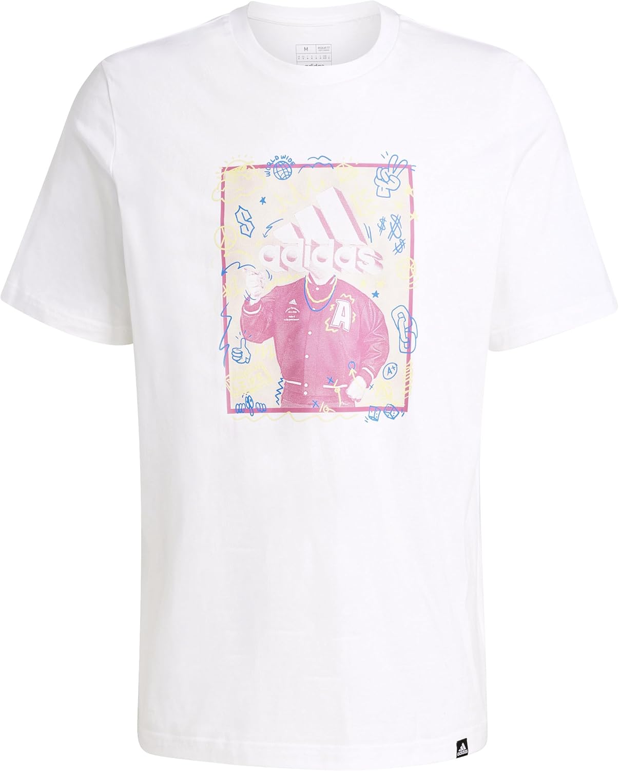 Thumbnail 5 de adidas Doodle Graphic Tee T-shirt graphique à manches courtes homme en coton (lot de 1)