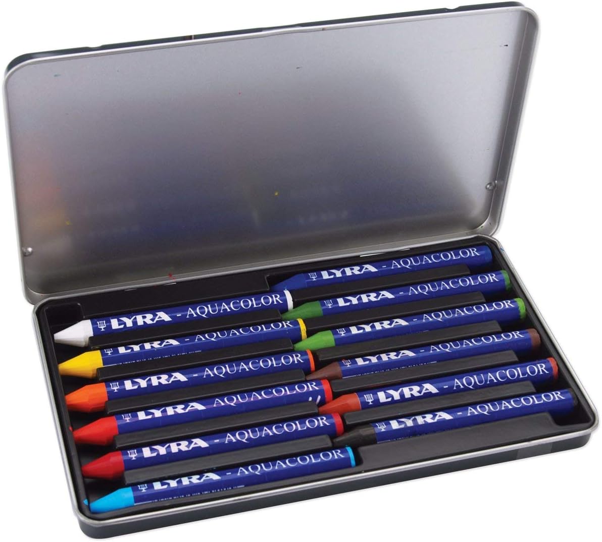 Detalle 2 de LYRA L5611120 Scatola Metallo 12 Aquacolor – Pastelli a cera per acquerello