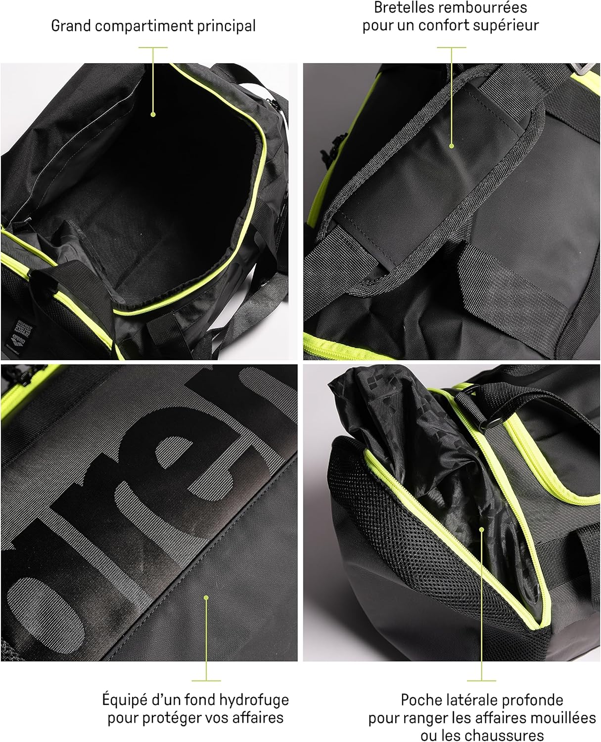 Detalle de Arena Spiky III Duffle 40 – Sac de sport et voyage 40 L, impermeable et confortable pour piscine, plage et fitness
