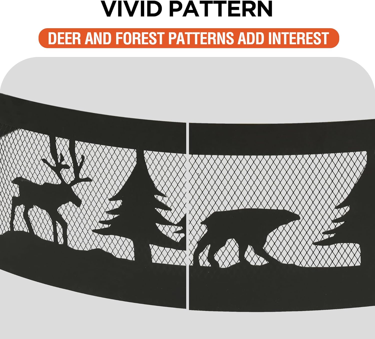 Thumbnail 4 de Red Mountain Valley 36 Inch Fire Pit Ring with Forest Wildlife Design