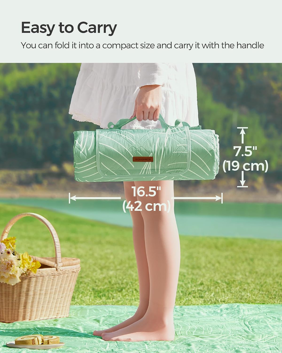 Thumbnail 6 de Songmics Picnic Blanket 300 x 200 cm