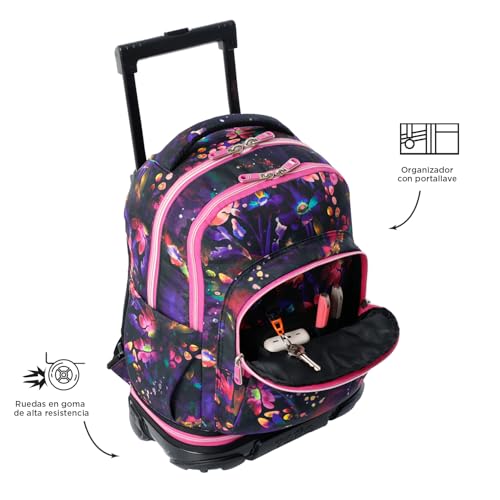 Thumbnail 7 de TOTTO Mochila Escolar Tempera 12 L: ergonómica, con 3 bolsillos y estampado Flower Galaxy