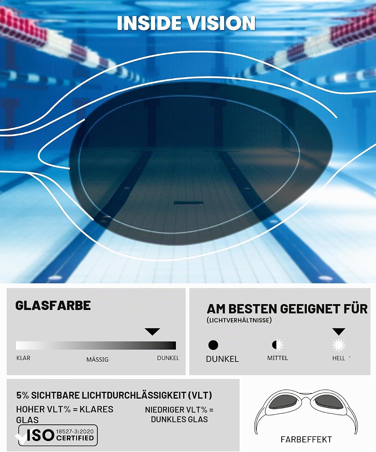 Detalle de ARENA Spider Junior Mirror Schwimmbrille – für Kinder von 6 bis 12 Jahren