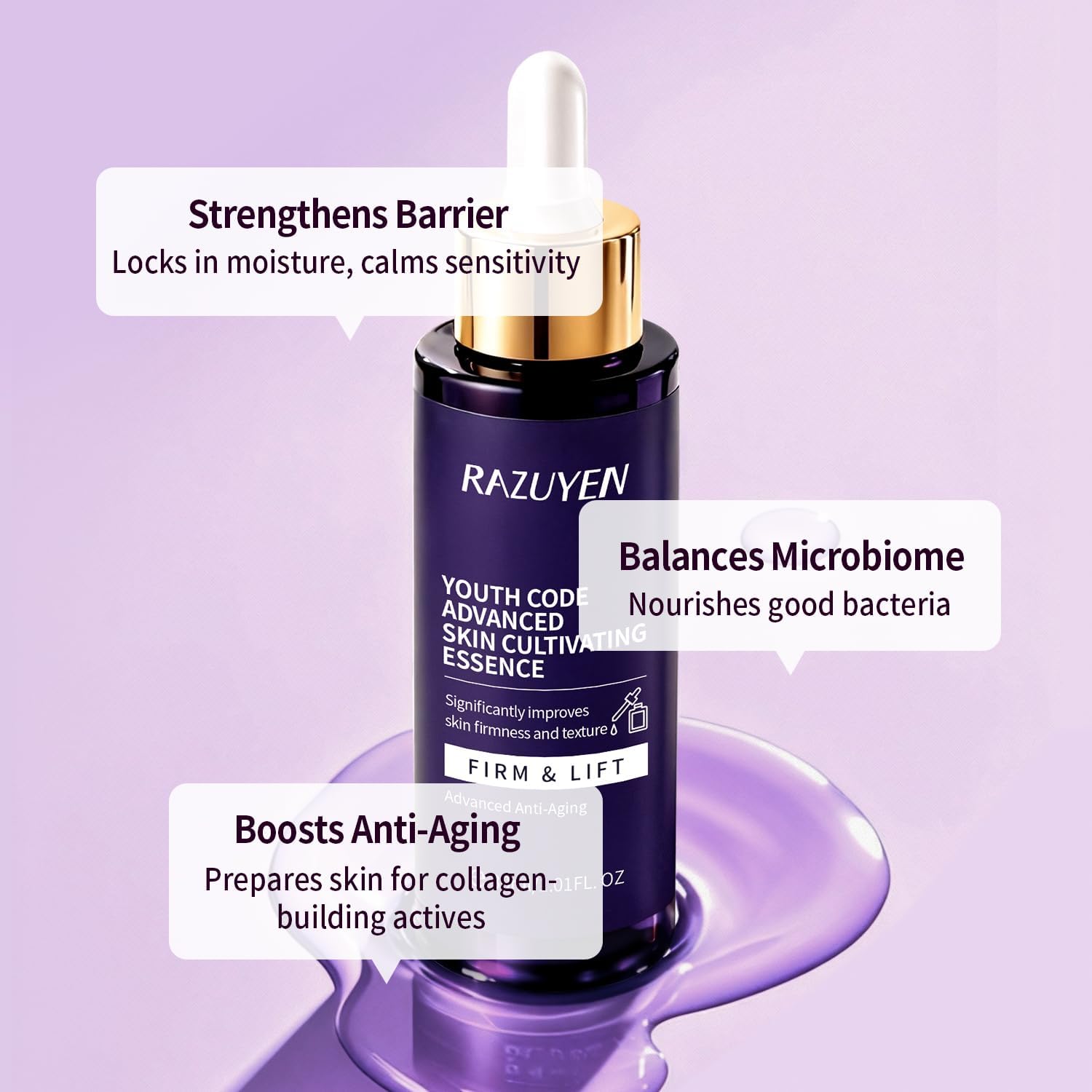 Detalle de RAZUYEN Collageen Peptide Serum voor het gezicht, 30 ml, parfumvrij