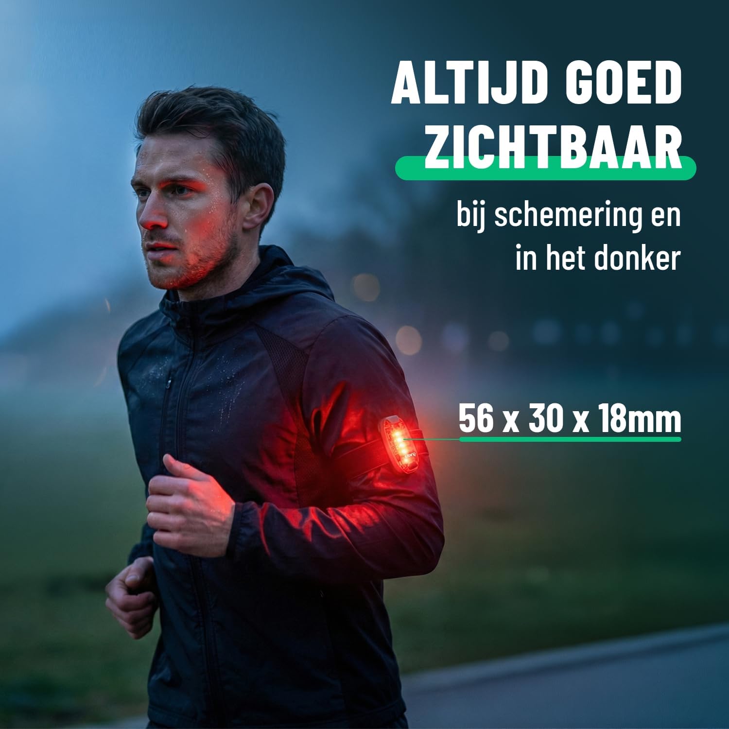 Thumbnail 2 de Greate 201017-2 nachtlooplamp met 3 lichtstanden en bevestigingsclip