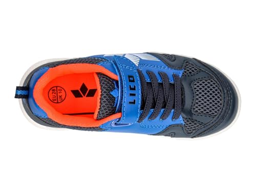Detalle de Lico Kinder Sport Hallenturnschuh Marine Blau Orange - Größe 36 EU