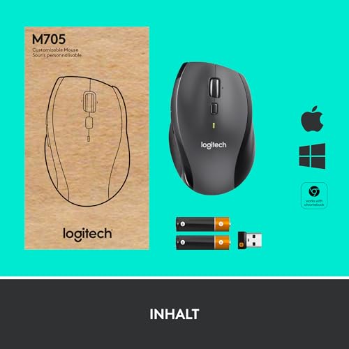 Thumbnail 7 de Logitech M705 Marathon Kabellose Maus – lange Akkulaufzeit, präziser Laser und vielseitige Tasten