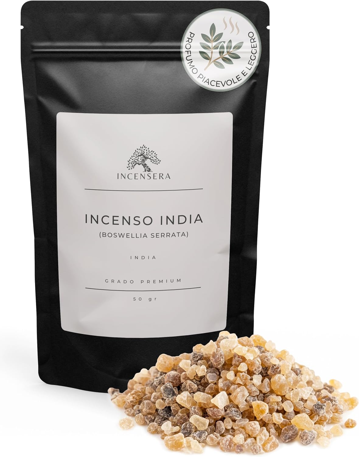 Incenso indiano Boswellia Serrata 50 g – Incenso puro per meditazione, relax e rituali