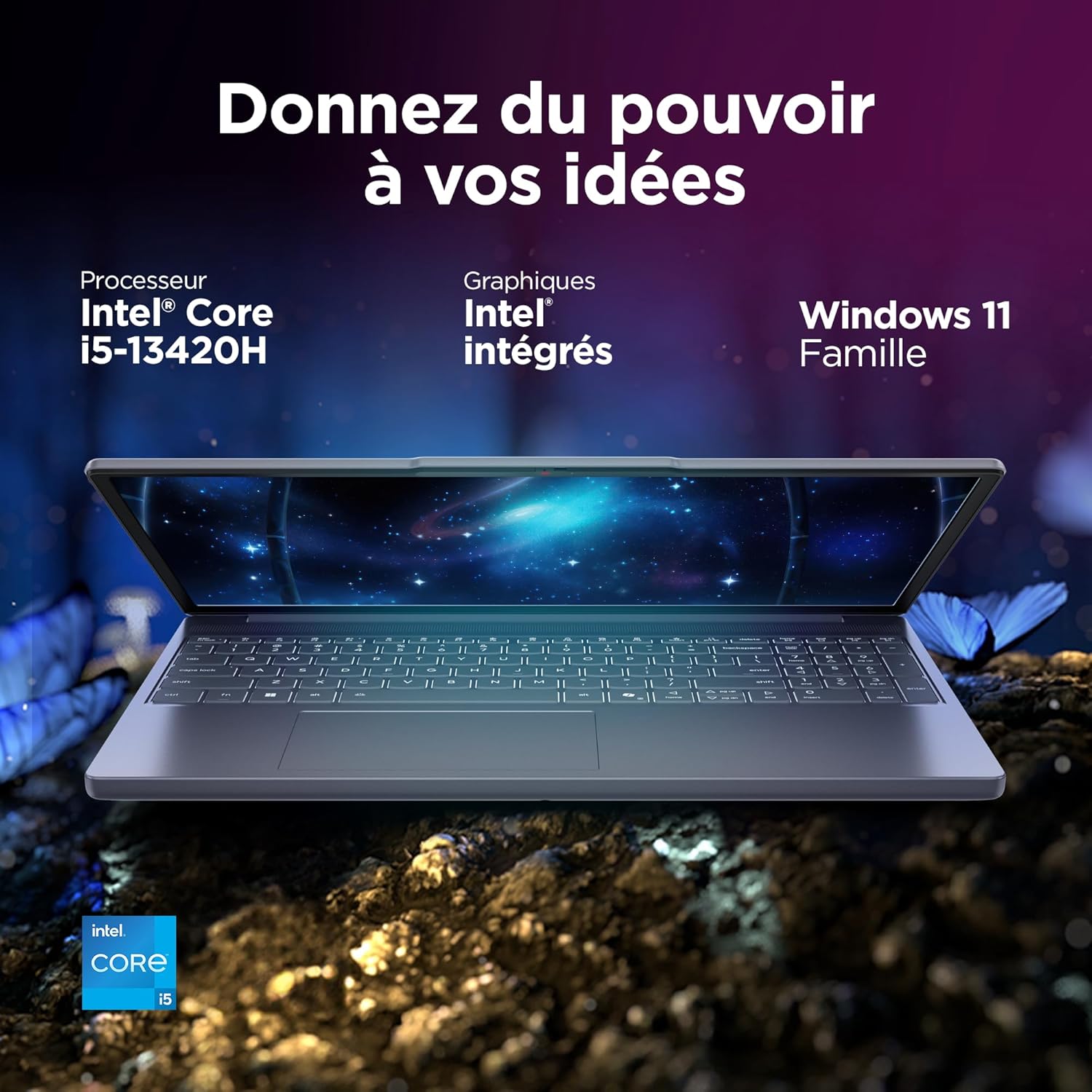 Thumbnail 1 de Lenovo IdeaPad Slim 3 16IRH10 (16") : Core i5, 16 Go RAM, SSD 512 Go et clavier AZERTY gris