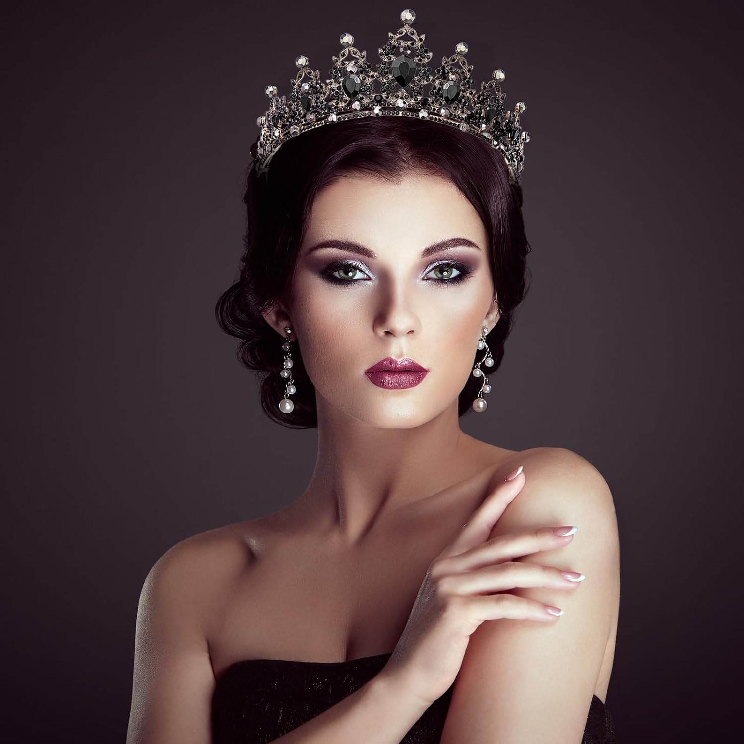 Thumbnail 4 de HuaMuDM Kristallkrone Diadem 5 cm
