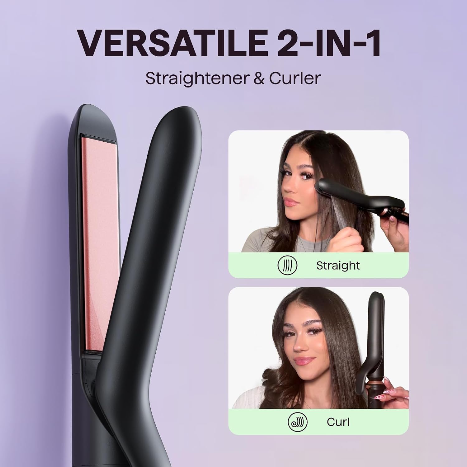 Detalle 1 de Wavytalk 5-in-1 Curling Iron Set with Thermal Brush, Ceramic Barrels and Dual Voltage