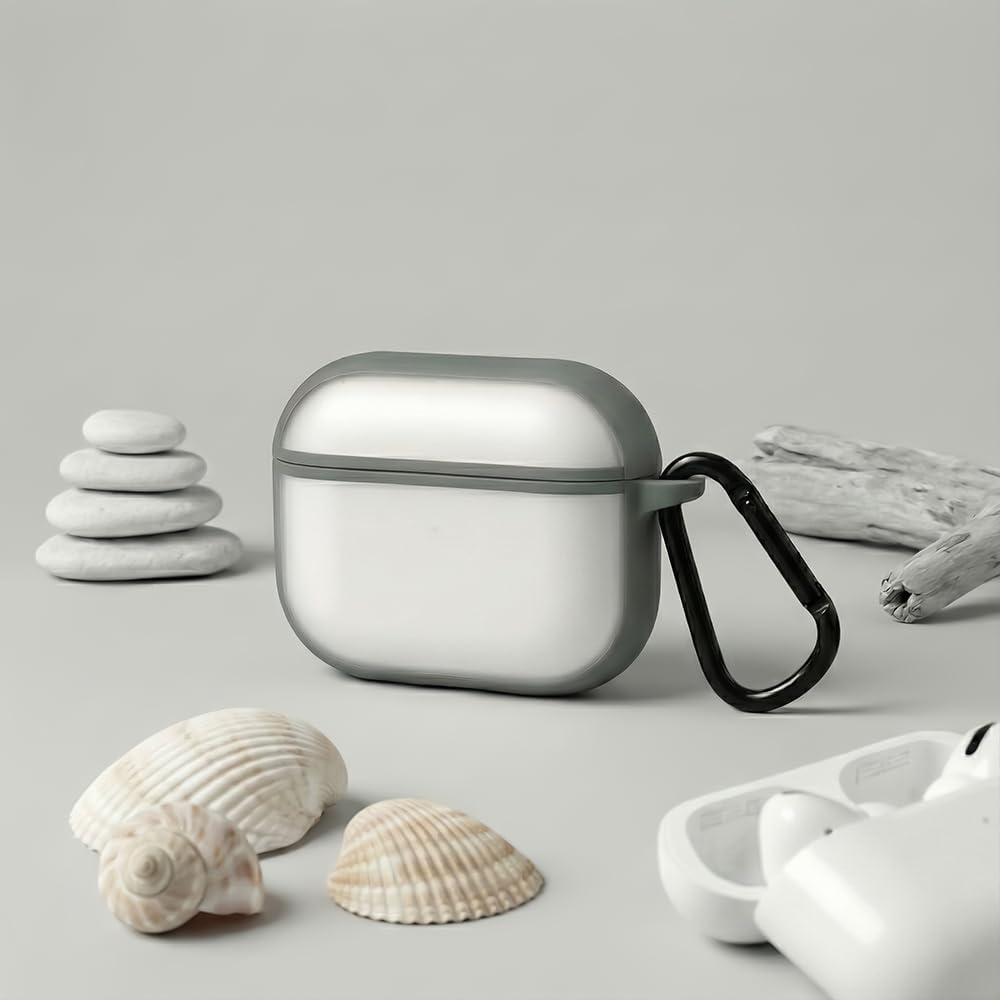 Detalle de レイ・アウト RT-APP3BS11/GR AirPods Pro 3用ケース 耐衝撃ハイブリッド構造・マット仕上げ