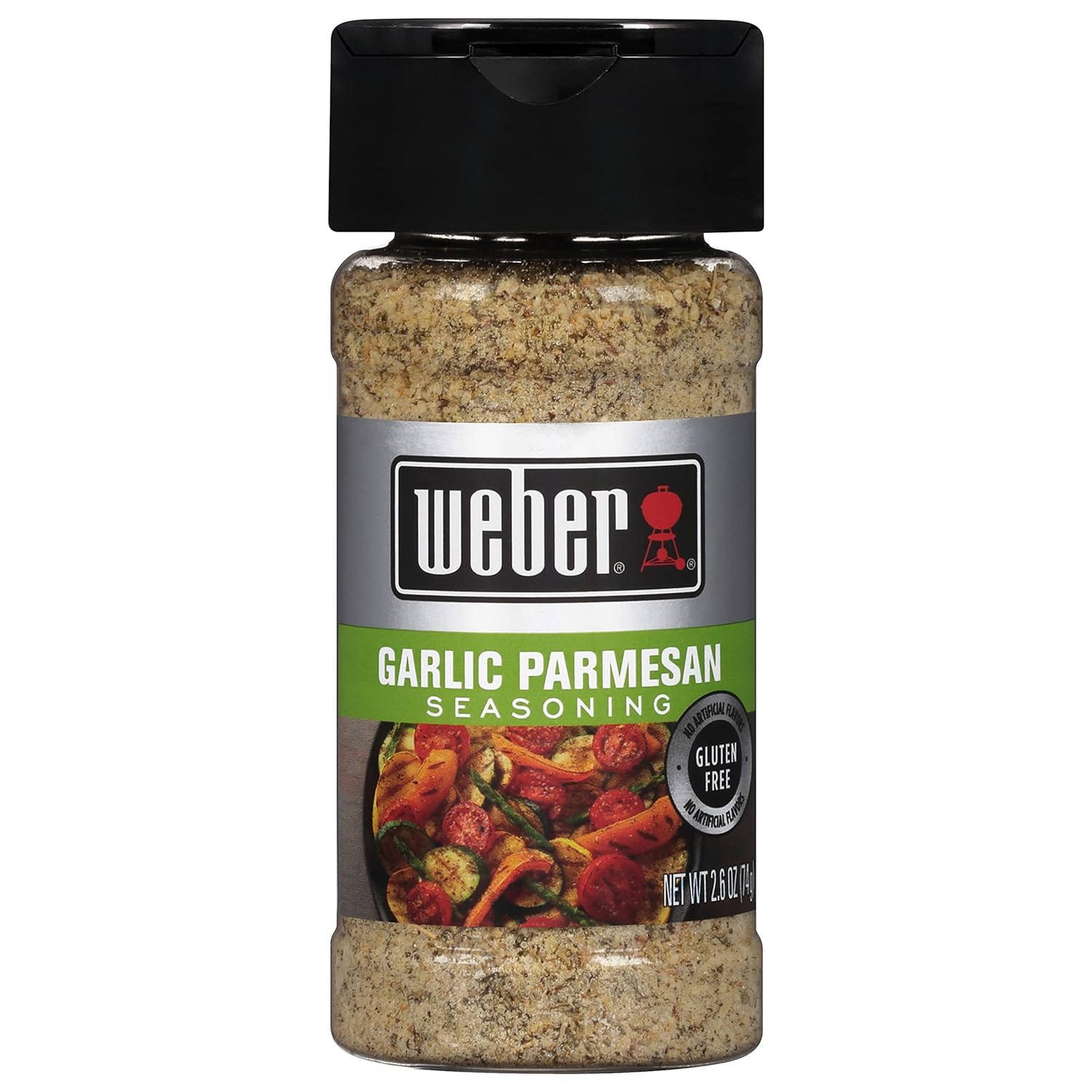 Detalle de Weber 1130147 Garlic Parmesan Seasoning, 2.6 oz Shaker for Grilling