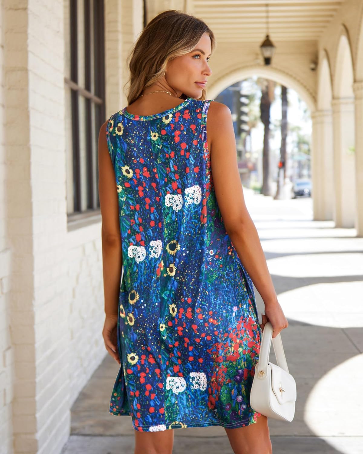 Thumbnail 5 de elescat Women’s Summer Dresses 2026 Beach Casual Floral Tank Sundress with Pocket