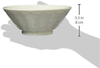 Detalle 1 de 一久 127-1313 美濃焼ラーメン丼 粉引刷毛目のソギ型・電子レンジ対応・食洗機対応