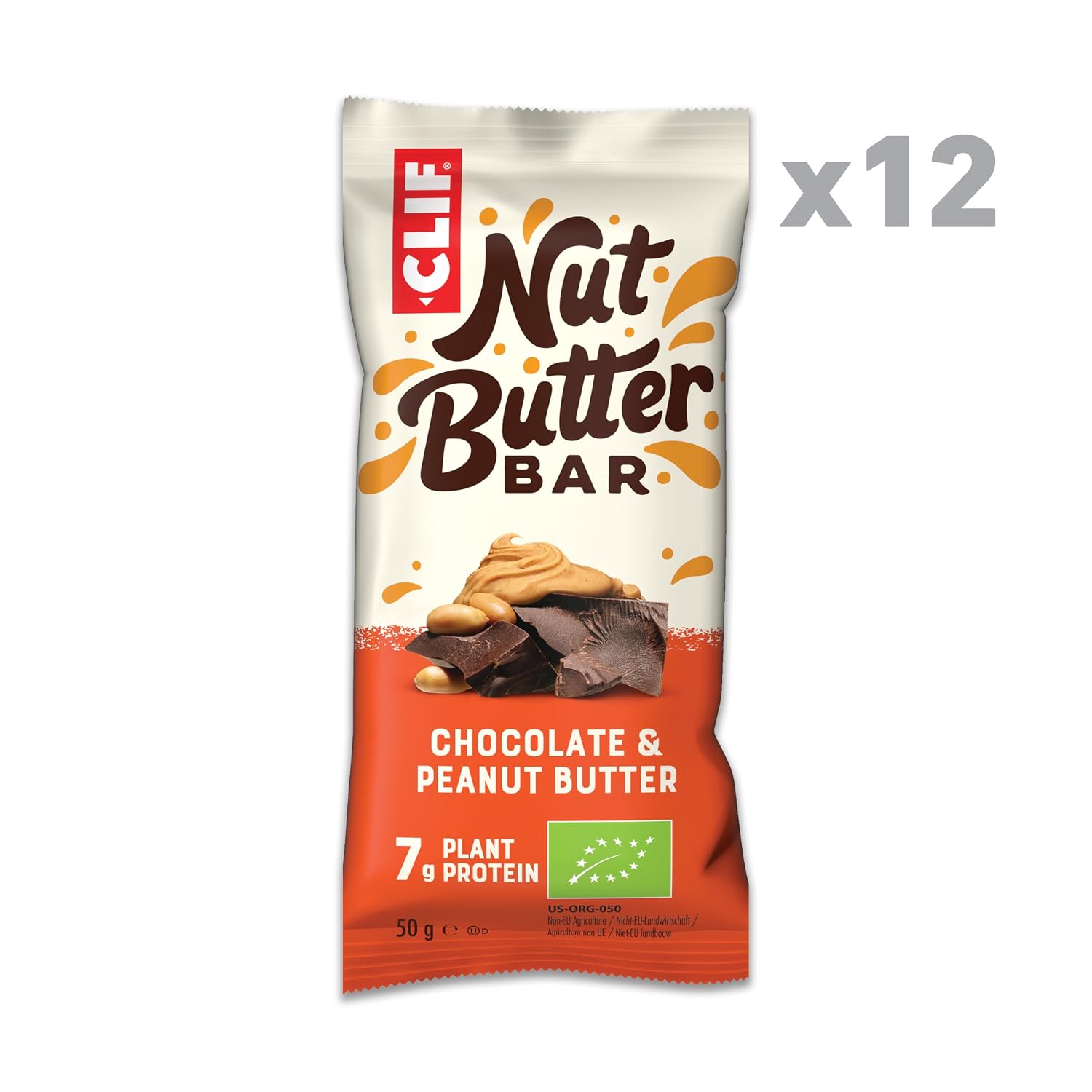 Detalle 2 de CLIF Nut Butter Bar – Chocolate Peanut Butter, Bio Snackriegel mit 7 g pflanzlichem Protein