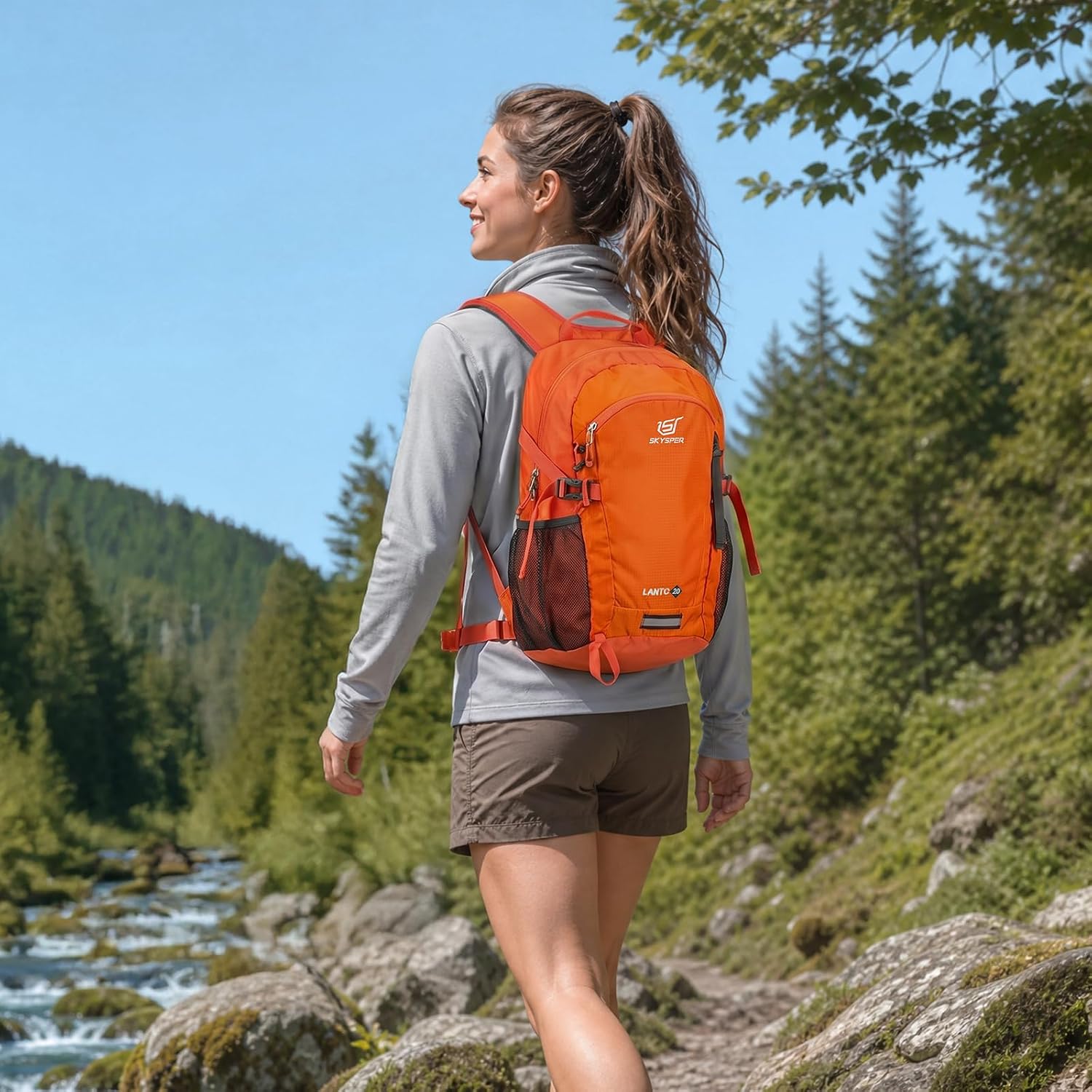 Detalle de SkySPER Zaino da Hiking 20L: impermeabile, leggero e versatile per escursioni quotidiane