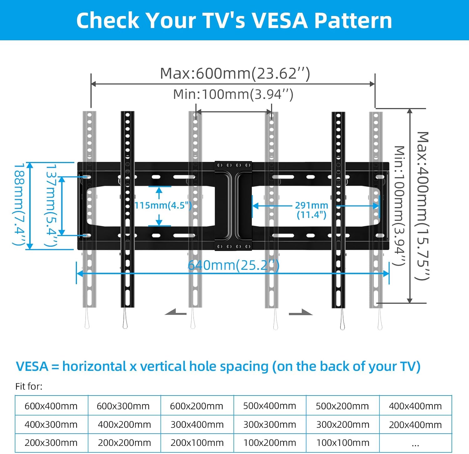 Thumbnail 4 de HOME VISION HV9601 75KG tilt TV mount