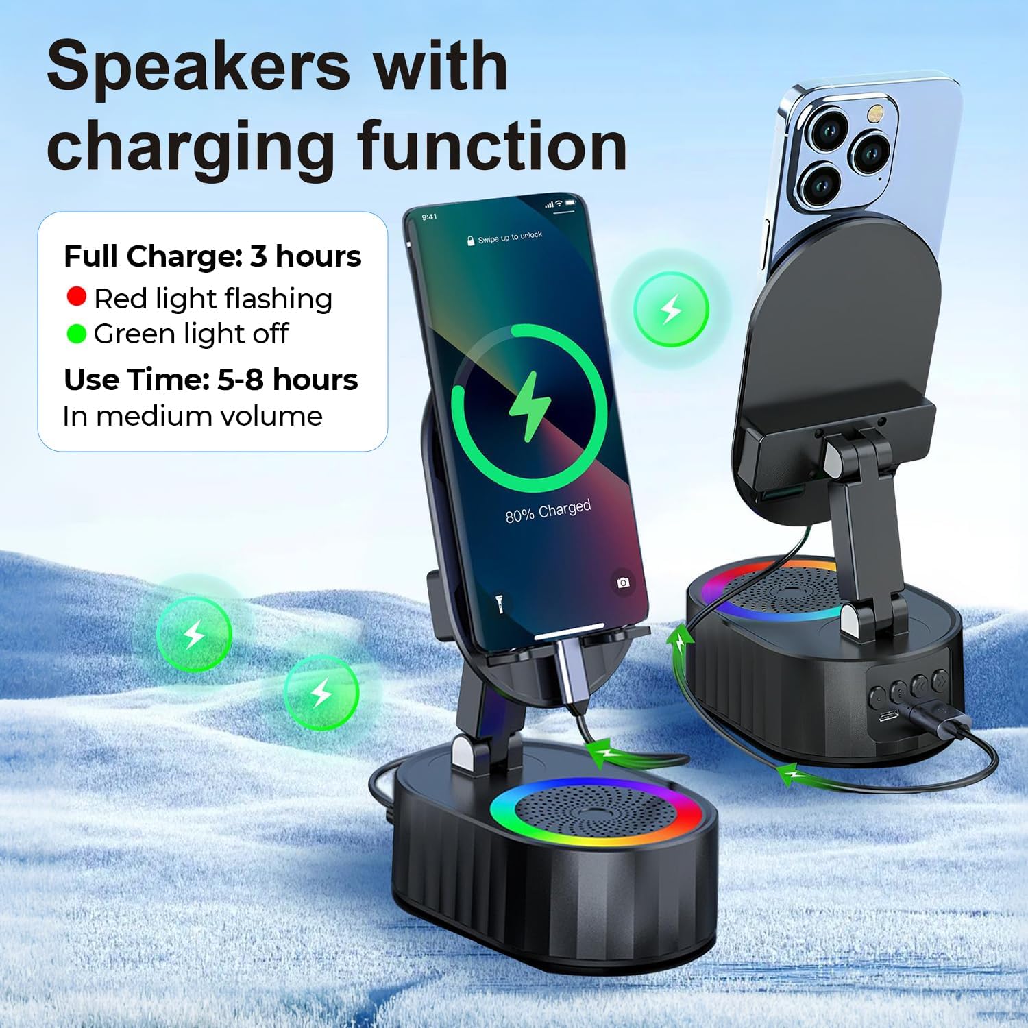 Thumbnail 3 de AKLLCCR Wireless Induction Speaker 3000mAh
