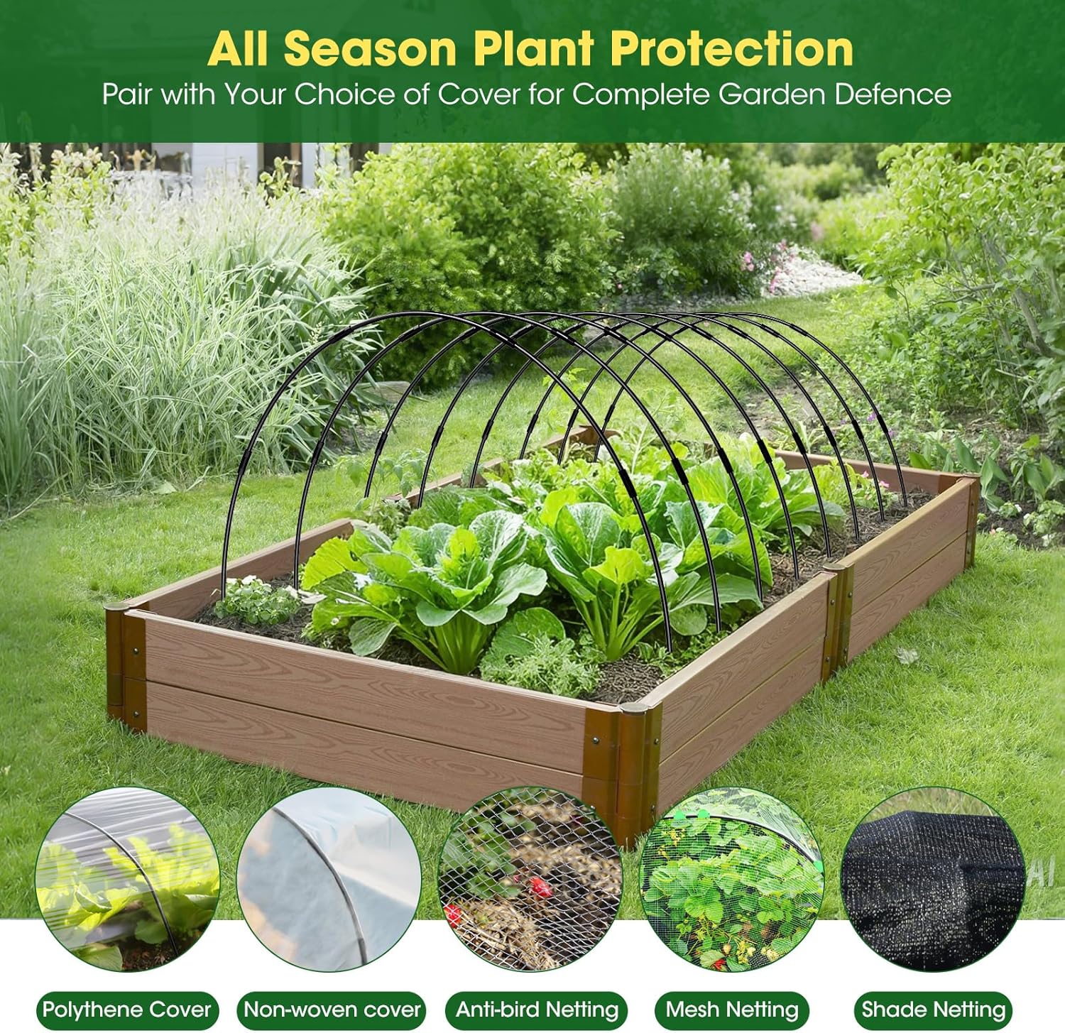 Thumbnail 5 de MQHUAYU Greenhouse Hoops for Raised Beds