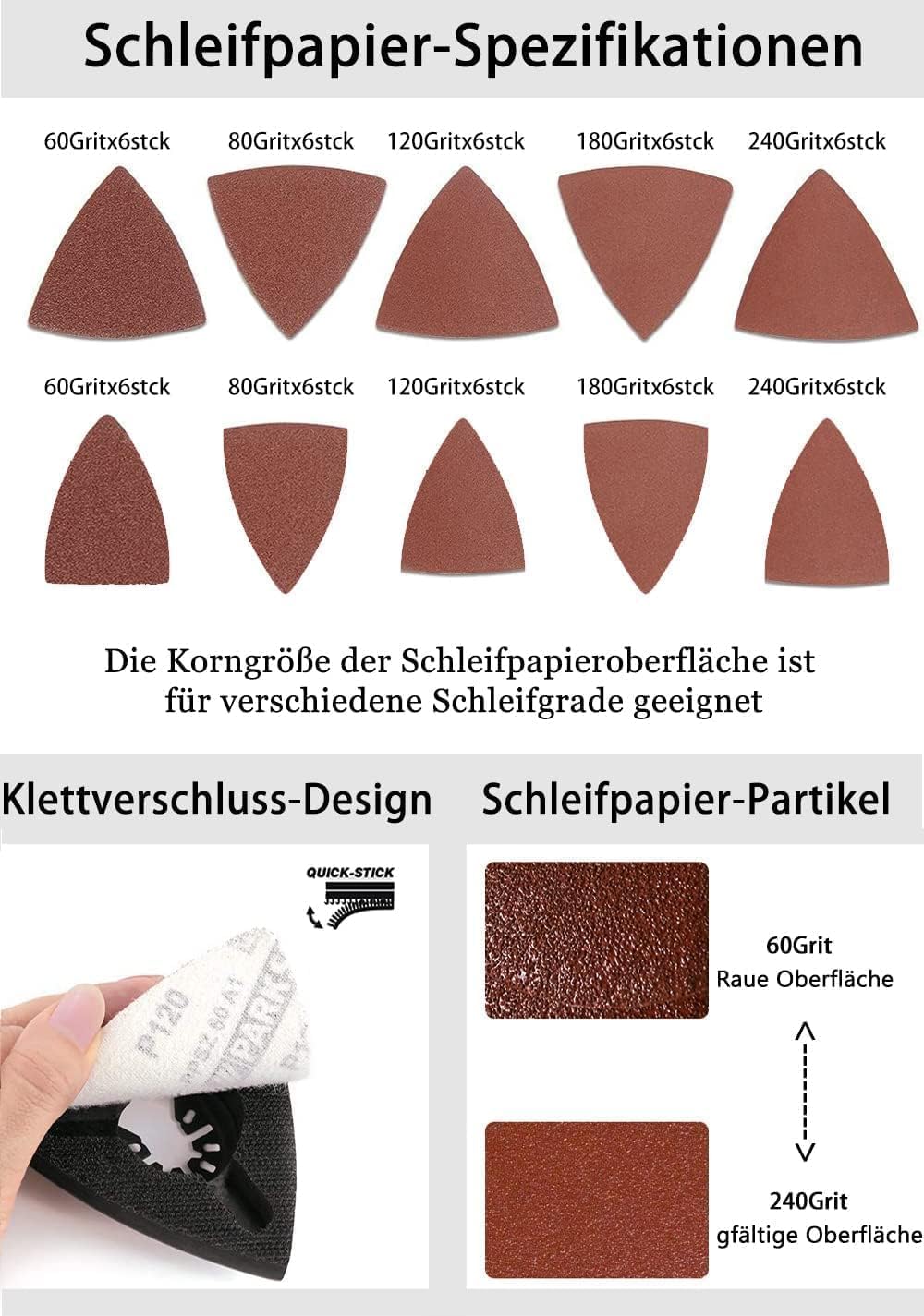 Thumbnail 4 de LEILUO Multitool-Sägeblätter-Set 81-teilig für Holz, Kunststoff & Metall (mit Aufbewahrungstasche, für gängige Multitools)