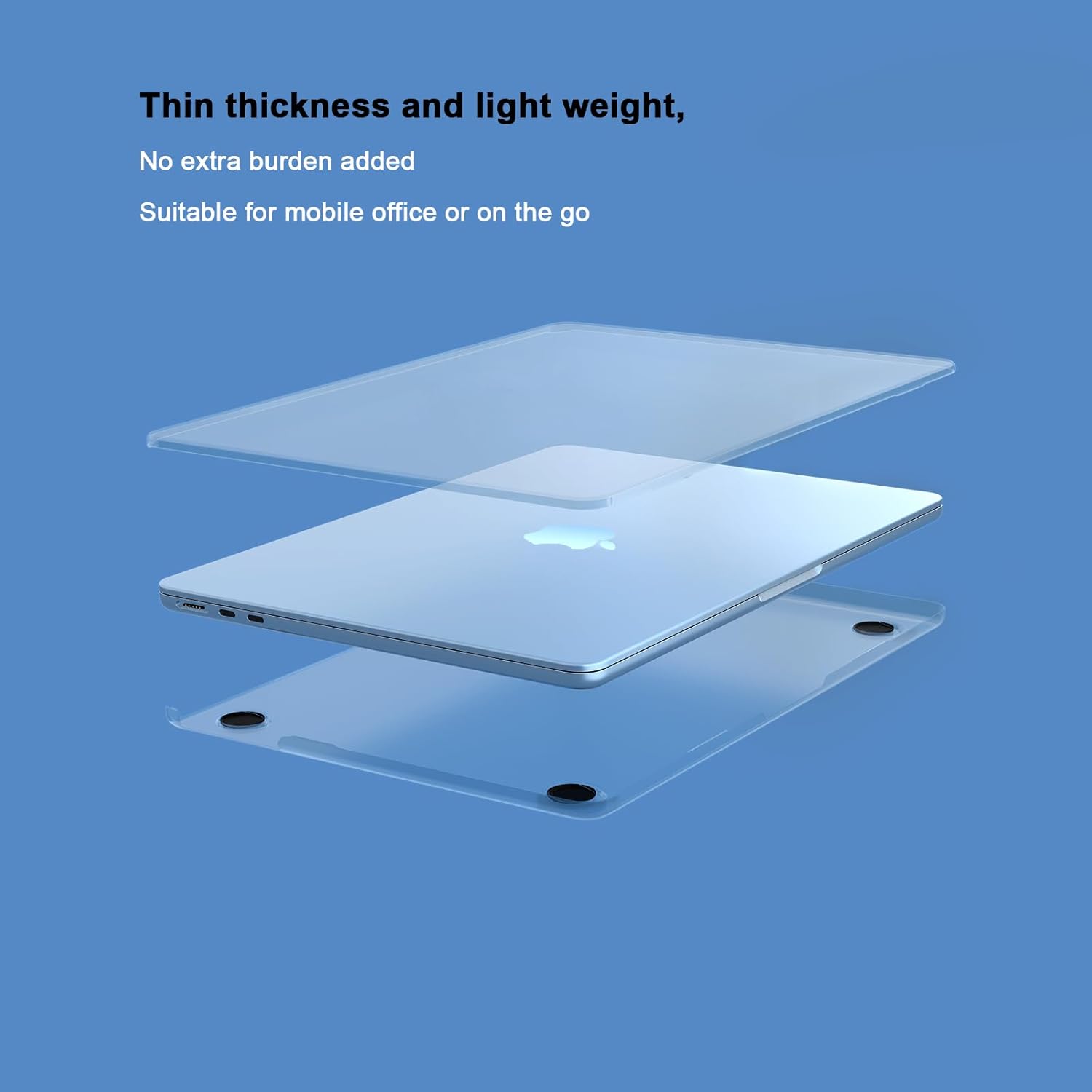 Thumbnail 5 de eleger Matte Crystal Case for 13-inch MacBook Air (M2/M3/M4/M5, 13.6" display) in Sky Blue Transparent