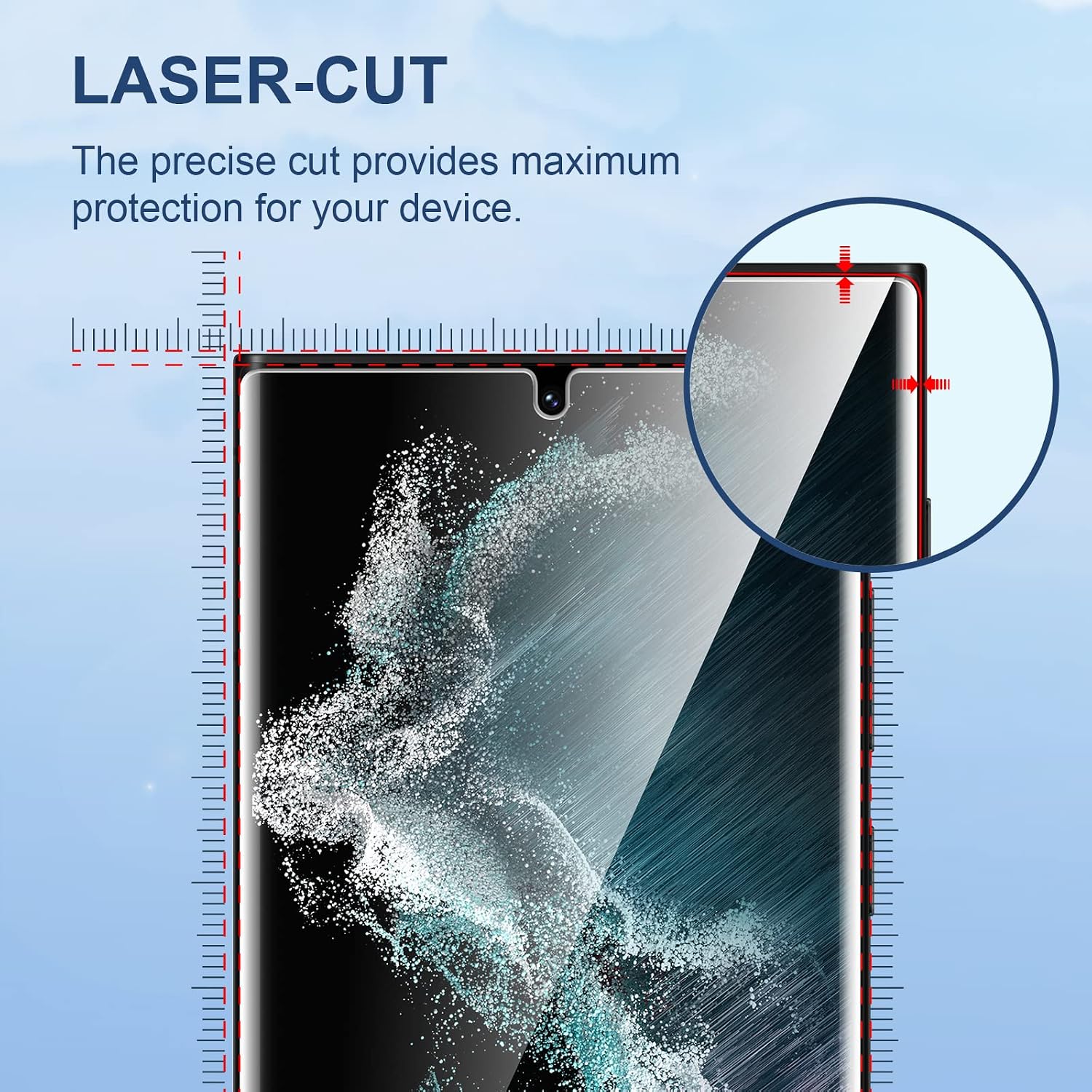 Detalle de LK Samsung Galaxy S22 Ultra TPU Screen Protector, 3-Pack for Curved Display