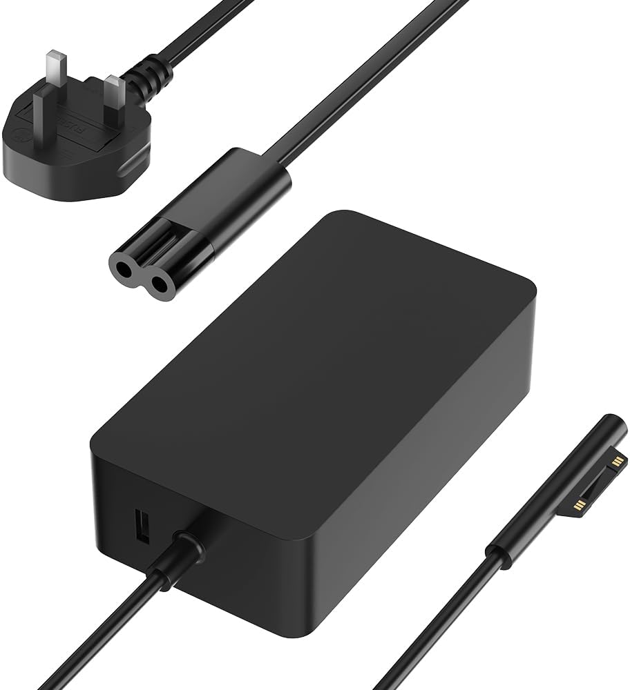 Detalle de 65W Surface Charger for Microsoft Surface Pro & Laptop Range (Surface Go, Book, Studio) – 65W Output