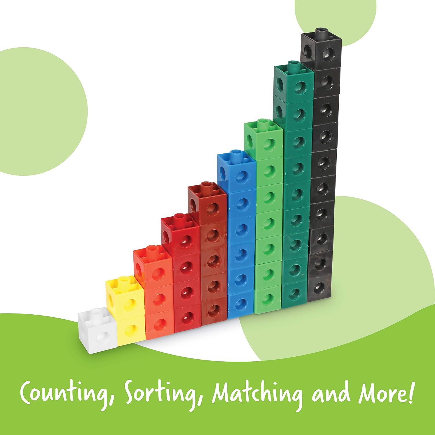 Detalle 2 de Learning Resources Cubi da incastrare (set da 100): blocchi multibase per aritmetica e movimento creativo