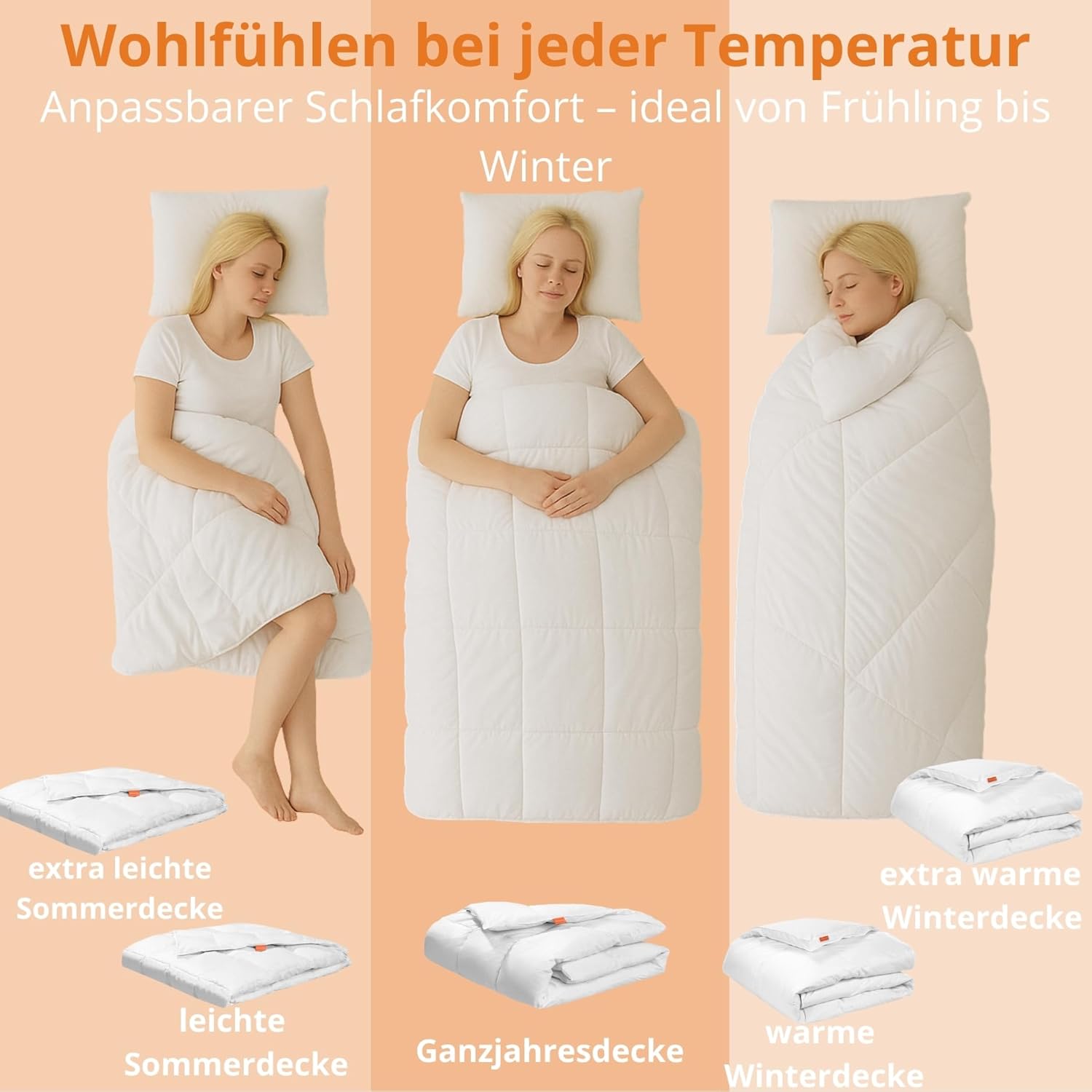 Thumbnail 4 de Sleepling extra leichte Sommer-Daunendecke 135x200 cm – kühl, leicht, OEKO-TEX</br>Downpass-zertifiziert