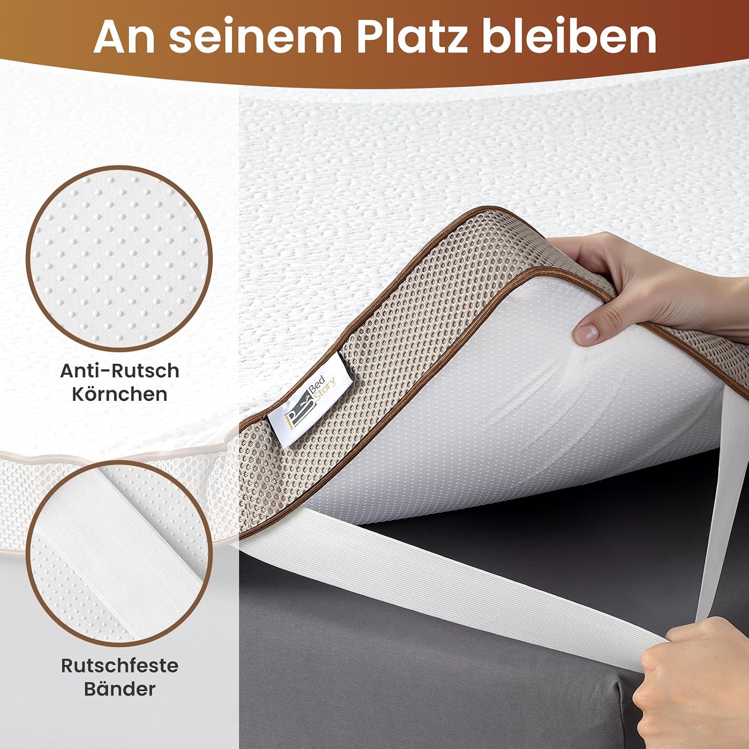 Detalle de BedStory Topper 180x200cm Matratzentopper