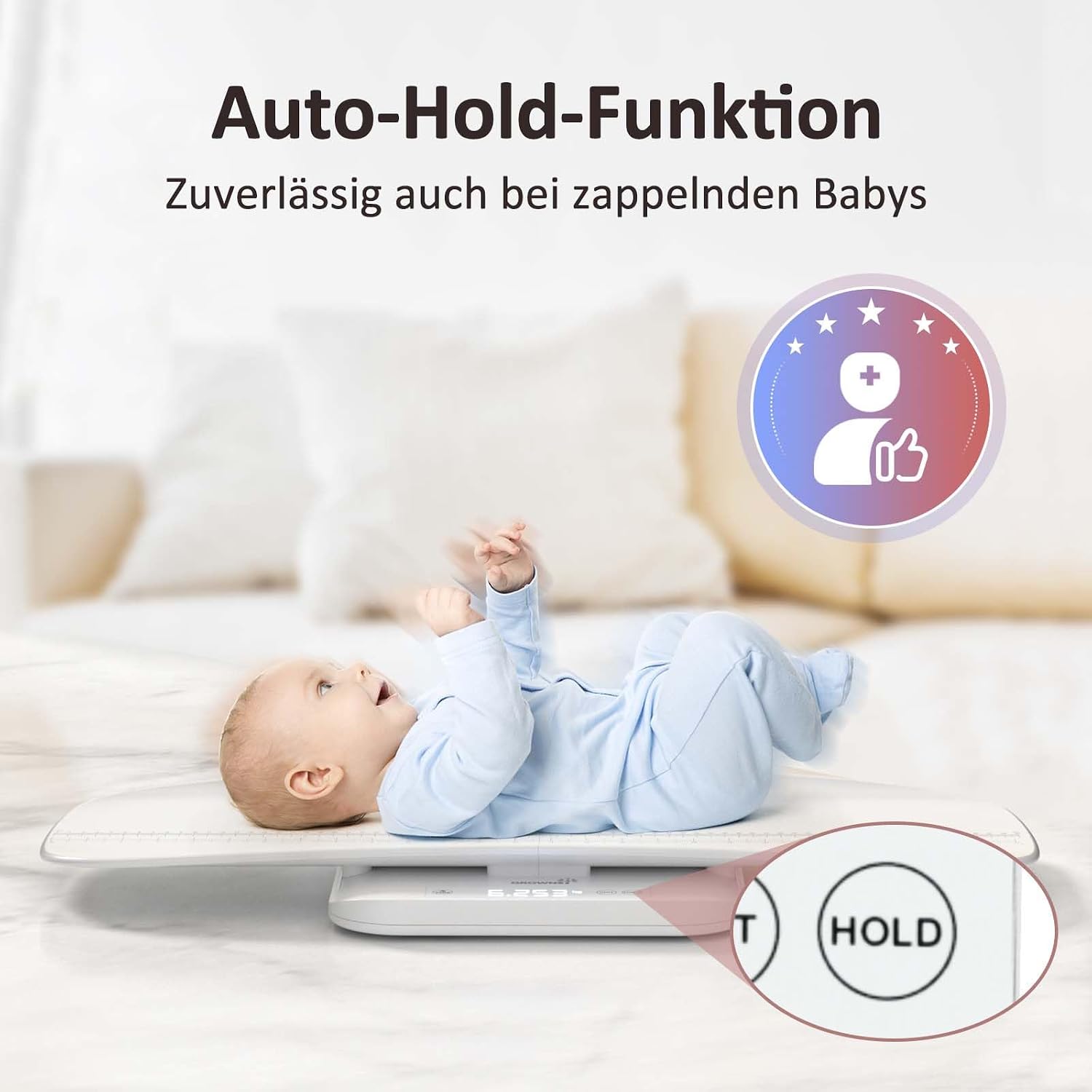 Thumbnail 2 de Grownsy Babywaage 150 kg mit Tablett