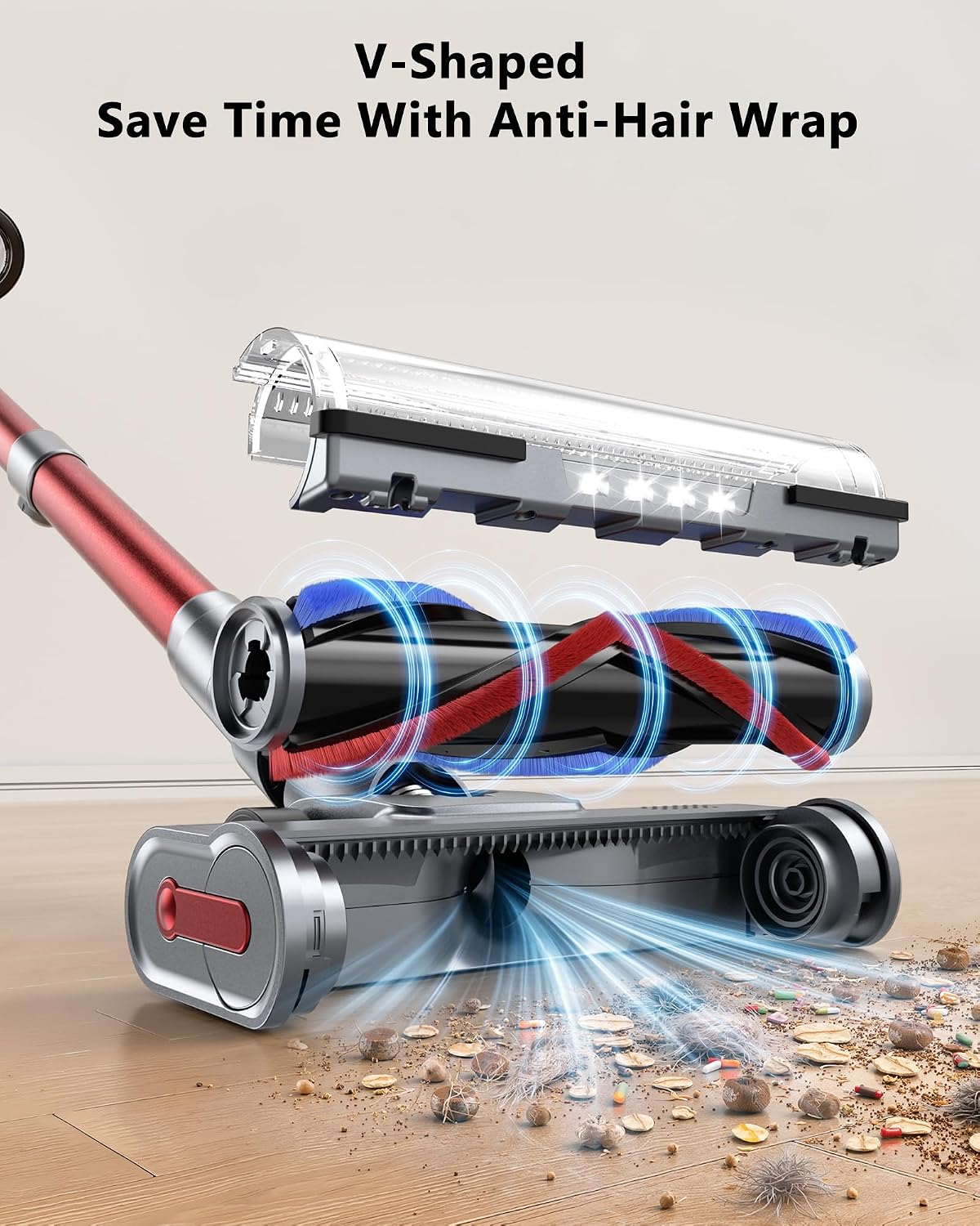 Detalle 2 de AIPOWAY 650W 55KPA Cordless Vacuum — 75 min 🧹