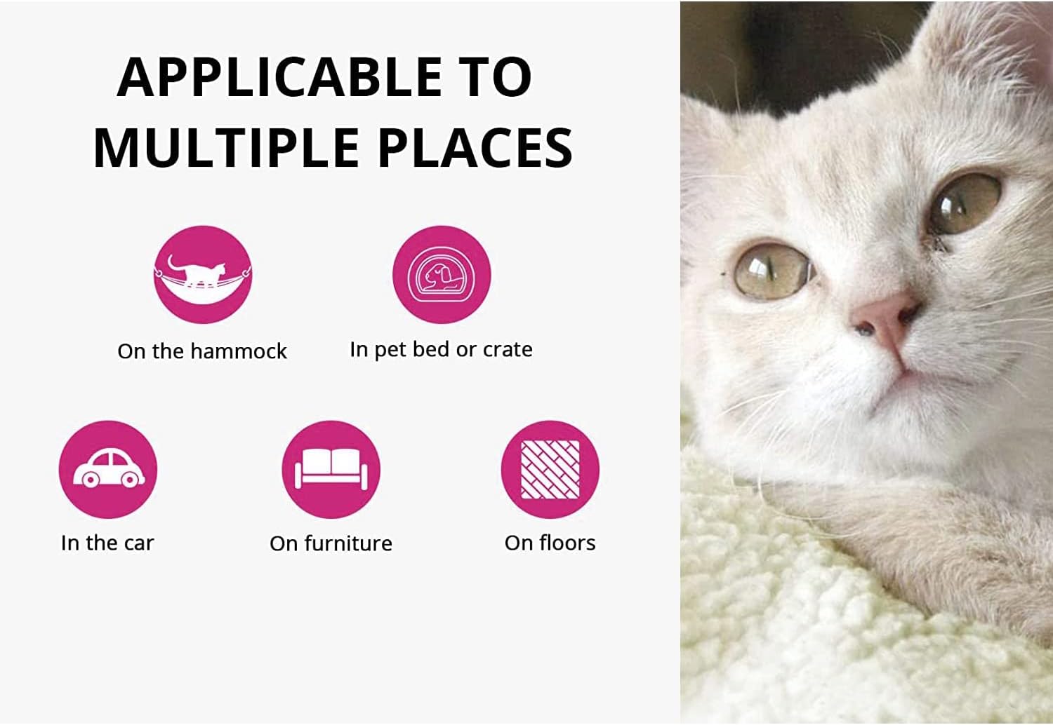 Thumbnail 2 de SUOXU Self-Heating Cat Bed 60x45cm – Plush, Non-Slip, Washable Heated Pad for Indoor & Outdoor Pets
